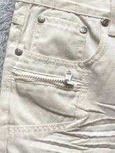 Load image into Gallery viewer, Old Skool Jeans Adult 32x32 White Denim Vintage Y2K Zip Pockets Buttons Mens

