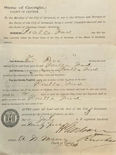 Load image into Gallery viewer, 1895 Arrest Warrant Disorderly Conduct Georgia County Jail Antique Ephemera
