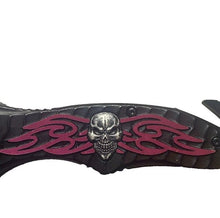 Load image into Gallery viewer, MTech USA Folding Knife Black Pink Skull NEW
