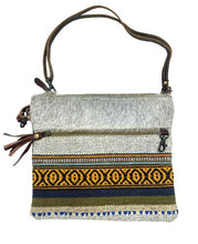 Load image into Gallery viewer, Myra Shoulder Bag Purse Crossbody Leather Strap Canvas Woven Western Boho
