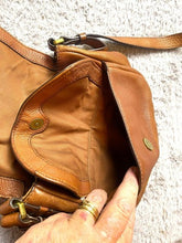 Load image into Gallery viewer, Vintage Fossil Purse Leather Crossbody Bag Adjustable Strap Three Compartments

