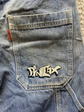 Load image into Gallery viewer, PINTAX Jeans Womens XXXS 3XS (28x27) Blue Denim Ripped Hip Hop Baggy Carpenter
