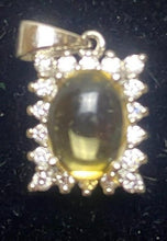 Load image into Gallery viewer, Lot of 4 Pendants Sapphire Emerald Ruby Citrine Gemstones Lab Created NEW
