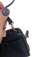 Load image into Gallery viewer, Brighton Crossbody Wallet Black Pebbled Leather Studded Convertible Adjustable
