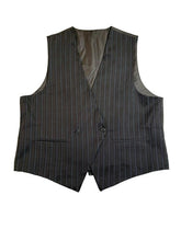 Load image into Gallery viewer, Milano Moda 3 Piece Suit Mens 48R Coat Vest Pants Dress 42R (42x28) Black
