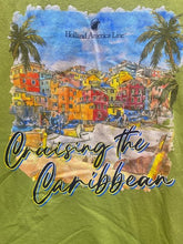 Load image into Gallery viewer, Holland American Cruise Line Shirt Women Large Green Travel Beachy Caribbean
