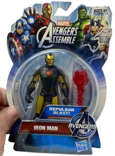 Load image into Gallery viewer, Marvel Avengers Assemble Iron Man Action Figure Repulsor Blast Gold / Black NEW
