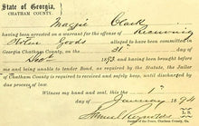 Load image into Gallery viewer, 1894 Chatham County Arrest Warrant Receiving Stolen Goods Antique Ephemera
