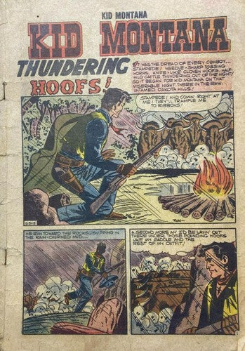 Vintage Kid Montana Thundering Hoofs Comic Book - Missing Cover