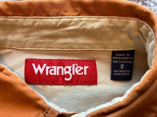 Load image into Gallery viewer, Wrangler Shirt Mens Small Orange Button Down Short Sleeve Outdoors Workwear
