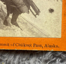 Load image into Gallery viewer, VTG Keystone Stereoview Photo Card 1898 Chilkoot Pass Alaska Klondike Gold Rush
