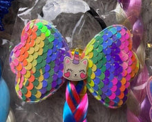 Load image into Gallery viewer, Hair Extensions 16 Pack Clip-in Colorful Braids Bows Ties Party Sleepover NEW
