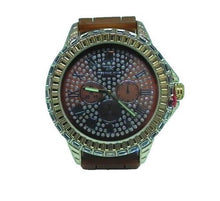 Load image into Gallery viewer, Techno King Watch Mens Brown Silicone Band Fashion Dressy Party Hip Hop NEW
