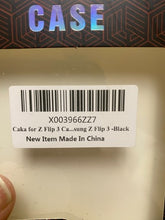 Load image into Gallery viewer, Galaxy Samsung Z Flip 3 Phone Case Black Slide Cover Ring Stand NEW
