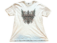 Load image into Gallery viewer, Good Karma Shirt Womens Extra Large Wings Sword Affliction Style Y2K Pink Grey
