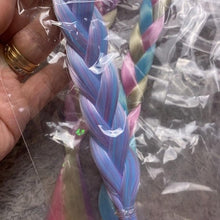 Load image into Gallery viewer, Hair Extensions 16 Pack Clip-in Colorful Braids Bows Ties Party Sleepover NEW
