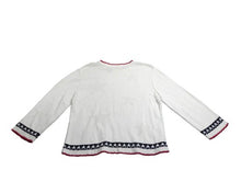Load image into Gallery viewer, Vintage White Stag Sweater Womens Large White Patriotic Stars USA Ladies
