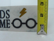 Load image into Gallery viewer, Harry Potter Wizards Welcome Resin Desk Sign - NEW - 8" by 2.5"
