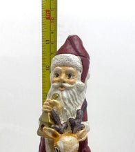 Load image into Gallery viewer, Old World Santa Candlestick Holder St. Nick Christmas Red Suit Reindeer Original
