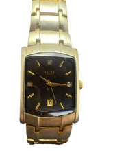Load image into Gallery viewer, LUXE Diamond Wristwatch Mens Japan Movement Gold Plated Stainless ZRT5024
