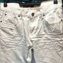Load image into Gallery viewer, Old Skool Jeans Adult 32x32 White Denim Vintage Y2K Zip Pockets Buttons Mens
