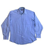 Load image into Gallery viewer, Faconnable Shirt Adult 3 15.5 Large Blue Button Up Casual Dress USA Made Mens
