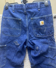 Load image into Gallery viewer, Carhartt Jeans Adult 30x30 Blue Denim Dungaree Fit Carpenter Workwear 382-83 Men
