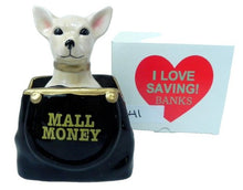 Load image into Gallery viewer, Chihuahua Coin Bank Ceramic Porcelain Purse Piggy Bank Savings NEW
