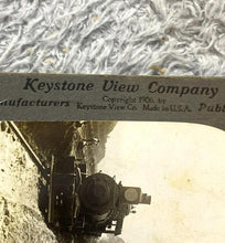 Load image into Gallery viewer, Steam Shovel Stereoview Card 1907 Keystone Train Engine Panama Cannel
