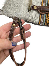 Load image into Gallery viewer, Myra Shoulder Bag Purse Crossbody Leather Strap Canvas Woven Western Boho
