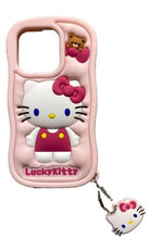 Load image into Gallery viewer, Hello Kitty iPhone 15 Pro Phone Case Lucky Kitty Silicone Pink NEW
