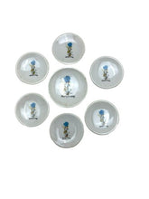 Load image into Gallery viewer, Vintage Holly Hobbie Porcelain Childrens Tea Set Plates 7 Pieces Made in Japan
