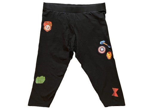 Marvel Leggings Womens 4X Black Her Universe Workout Athleisure Cropped Capri