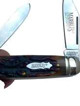 Load image into Gallery viewer, Marbles Fat Boy Stockman Pocket Knife 3 Blade Stag Bone MR298 NEW
