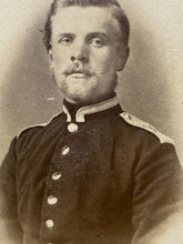 Load image into Gallery viewer, C. 1900 Military Soldier Photo Card Uniform Epaulettes Shoulder Boards
