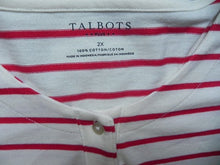 Load image into Gallery viewer, Talbots Shirt Womens 2X Henley Buttons Striped Casual Blouse Plus Ladies
