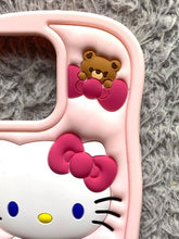 Load image into Gallery viewer, Hello Kitty  iPhone 15 Pro Max Phone Case Lucky Kitty Silicone Pink NEW
