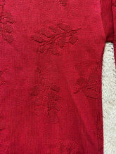 Load image into Gallery viewer, Vintage Jantzen Sweater Adult Extra Large Red Embossed Floral Outerwear USA Mens
