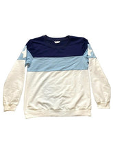 Load image into Gallery viewer, Shenzhen Sweatshirt Adult Extra Large Blue White Colorblock Star Pullover Ladies
