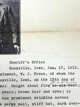 Load image into Gallery viewer, 1912 Wanted Poster Embezzlement Knoxville Iowa Photo Antique Ephemera
