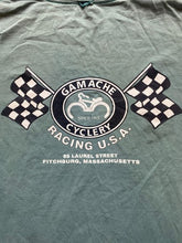 Load image into Gallery viewer, Gamache Cyclery Shirt Adult Medium Faded Green Biking Cyclist Racing USA Mens
