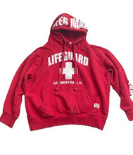 Load image into Gallery viewer, Lifeguard Sweatshirt Adult Medium Red Clearwater Beach FL Hoodie Pullover Mens
