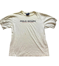 Load image into Gallery viewer, POLO Ralph Lauren Shirt Youth Large Dingy White Sport USA Spell Out Pullover Boy
