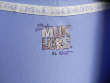 Load image into Gallery viewer, MUK LUKS Sweater Womens Extra Large Lavender Open Front Tunic Cardigan Spandex
