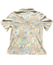Load image into Gallery viewer, VTG Handmade Shirt Womens Extra Large Peach Blue AOP Flower Hippie Peasant

