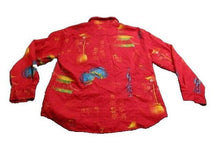 Load image into Gallery viewer, Chico’s Shirt Womens 2 (Large) Asian Pagoda AOP Zip Up Shacket Colorful Soft
