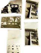Load image into Gallery viewer, Lot of 5 Vintage Photos Old Cars Plymouth Ford Man Walking Ledge Advertising
