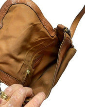 Load image into Gallery viewer, Vintage Fossil Purse Leather Crossbody Bag Adjustable Strap Three Compartments
