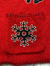 Load image into Gallery viewer, Marisa Christina Sweater Womens Extra Large Red Black Wool Animal Appliques
