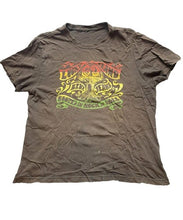 Load image into Gallery viewer, Lucky Brand Shirt Adult Large Brown Blue Jeans Rooted in Rock 'N Roll Mens
